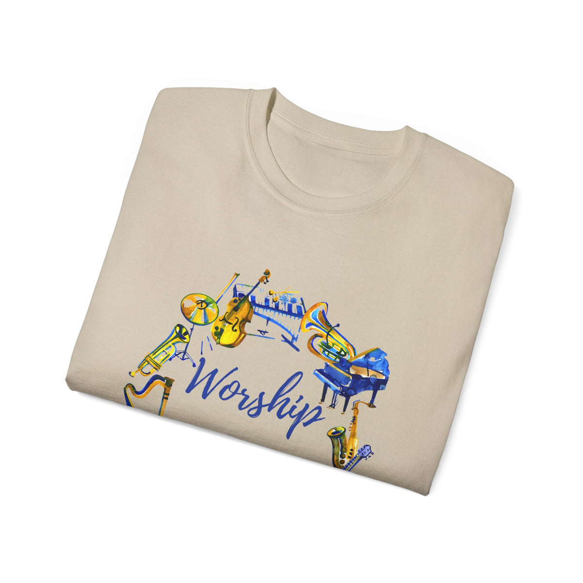 Worship Him Psalm 150 Adult Worship Unisex Ultra Cotton Tee