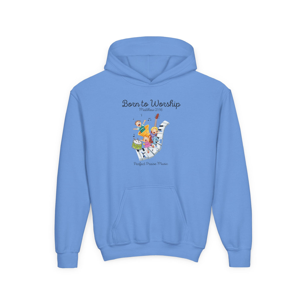 &quot;Born to Worship&quot; Youth Hooded Sweatshirt