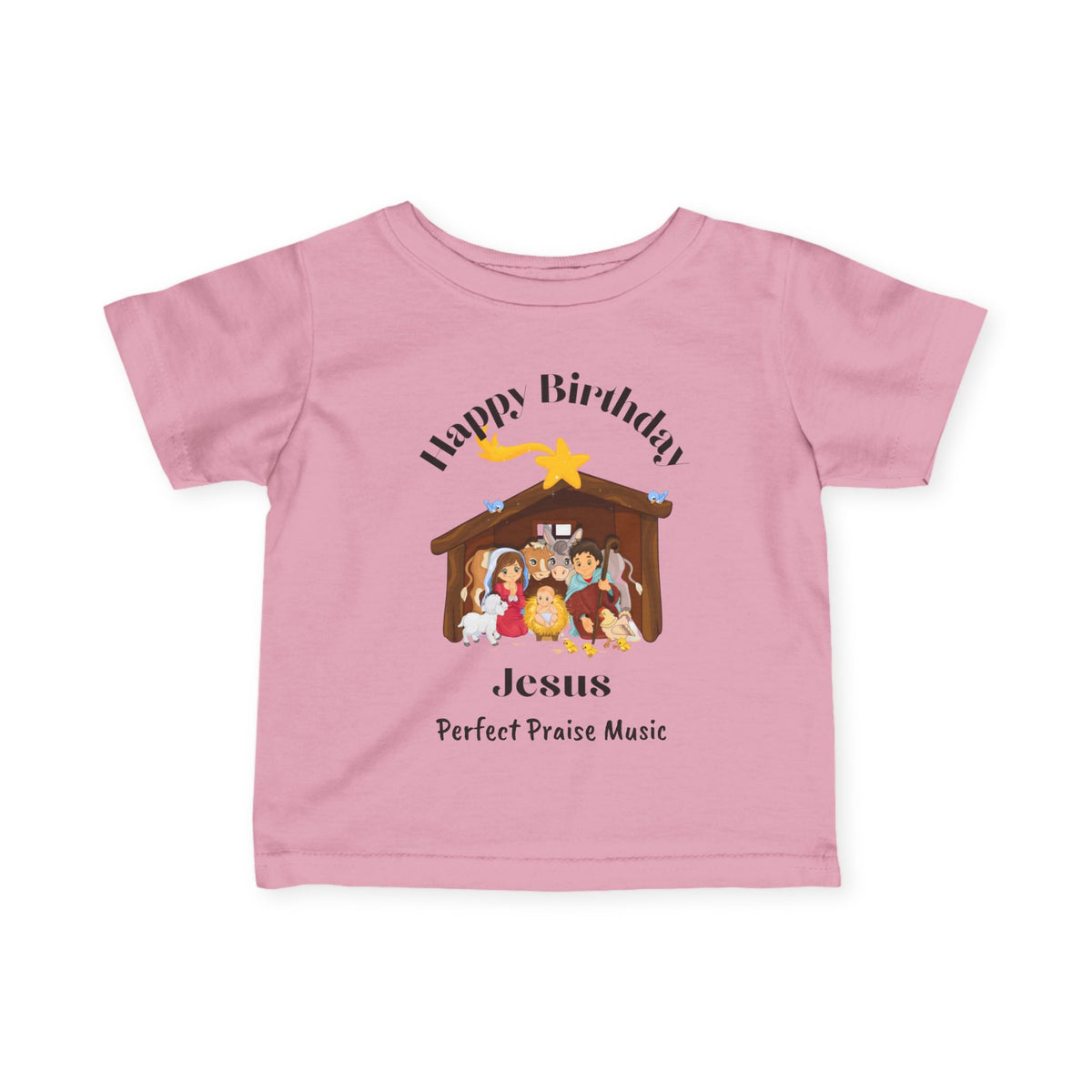 R &quot;Happy Birthday Jesus&quot; Baby/Toddler Tee (Black Font)