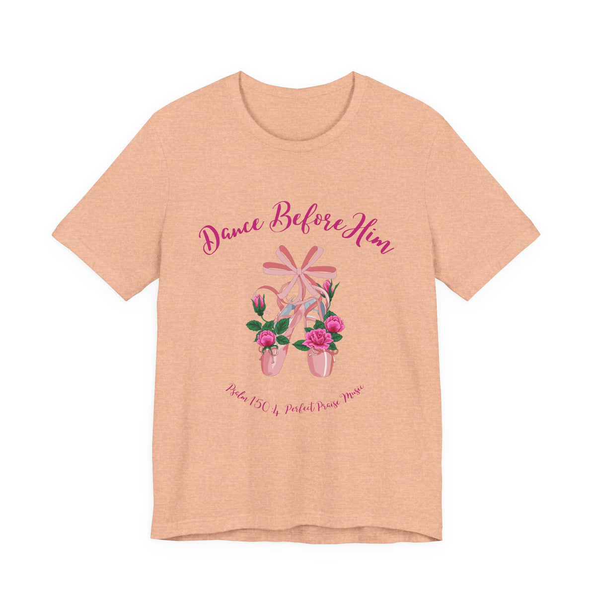 Dance Before Him Ballet Slippers Adult Unisex Jersey Short Sleeve Tee