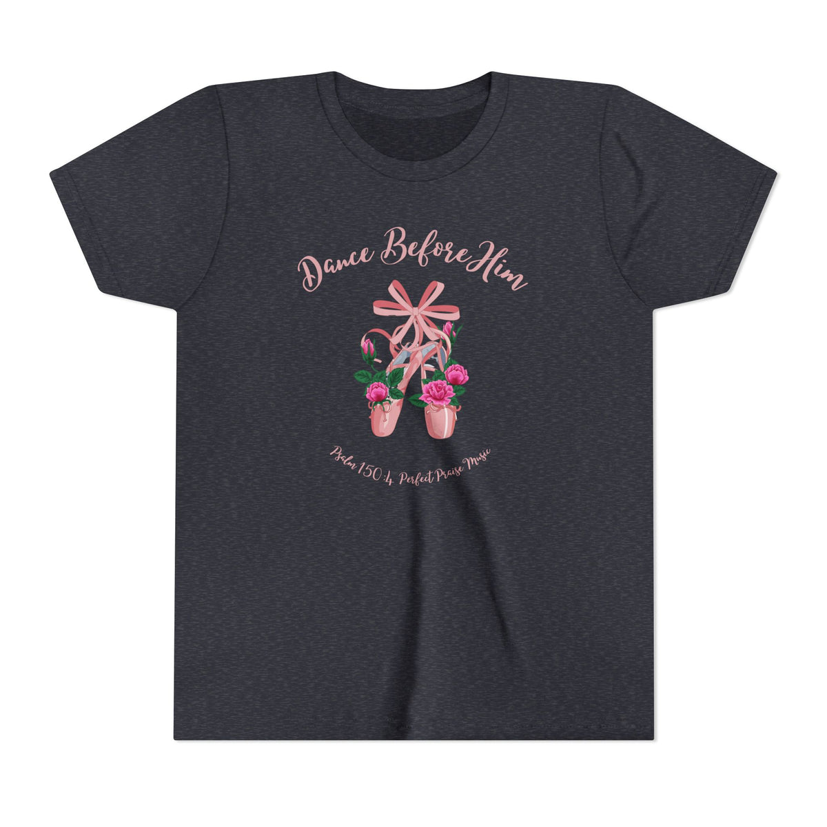 Dance Before Him Ballet Slippers Worship Youth Short Sleeve Tee