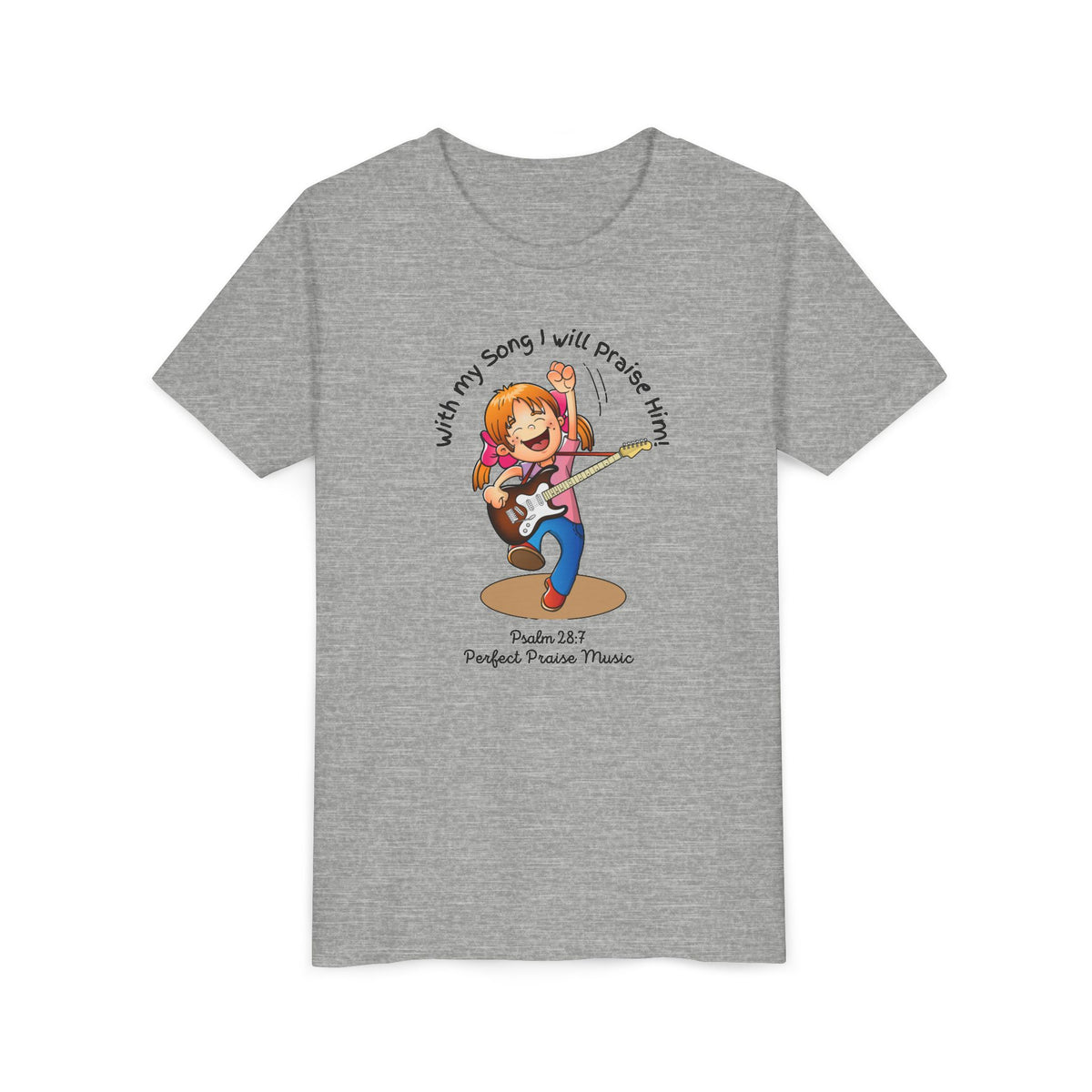 &quot;With My Song&quot; Girl Guitar Youth Worship Tee