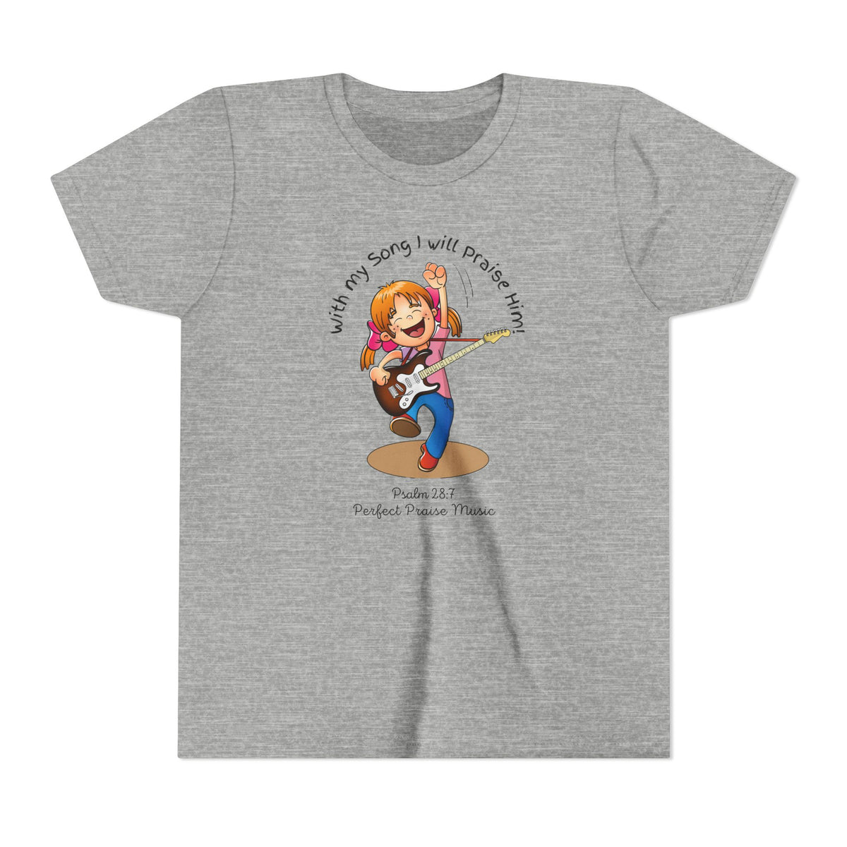 &quot;With My Song&quot; Girl Guitar Youth Worship Tee