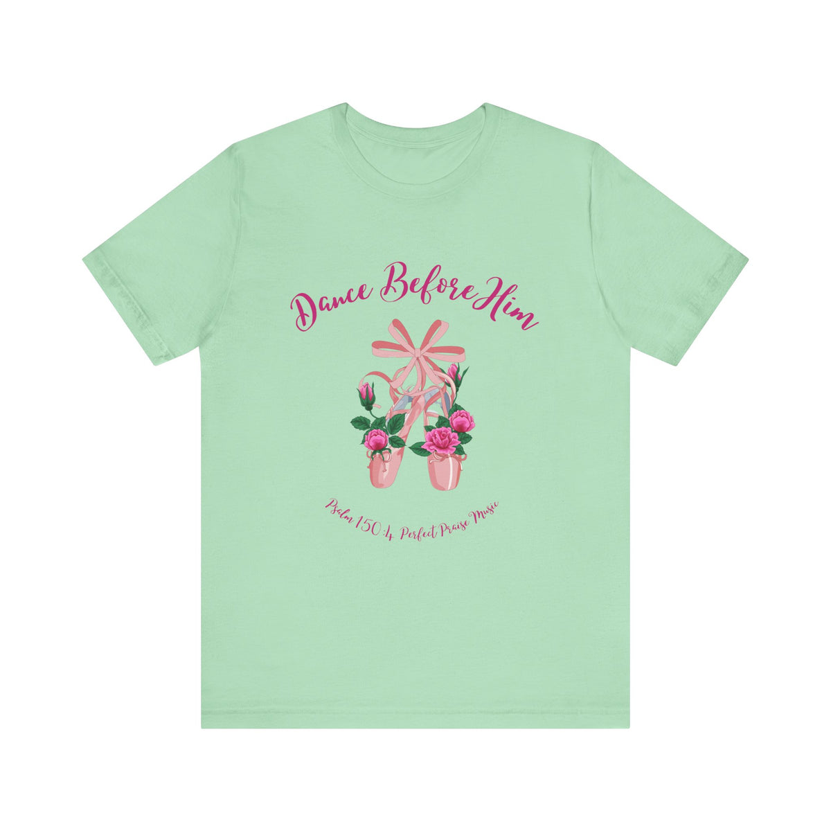 Dance Before Him Ballet Slippers Adult Unisex Jersey Short Sleeve Tee