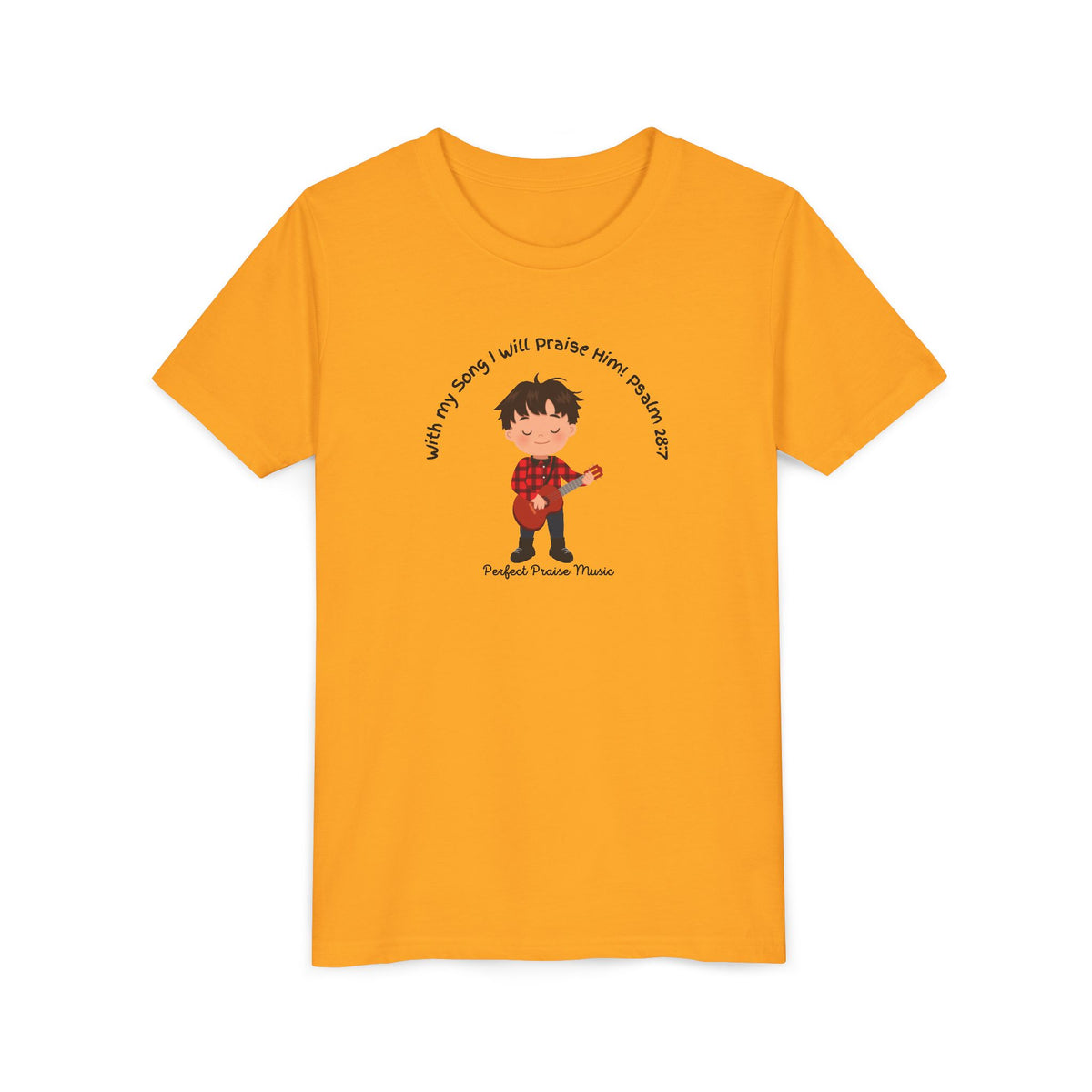 &quot;With My Song&quot; Boy Guitar Youth Worship Tee