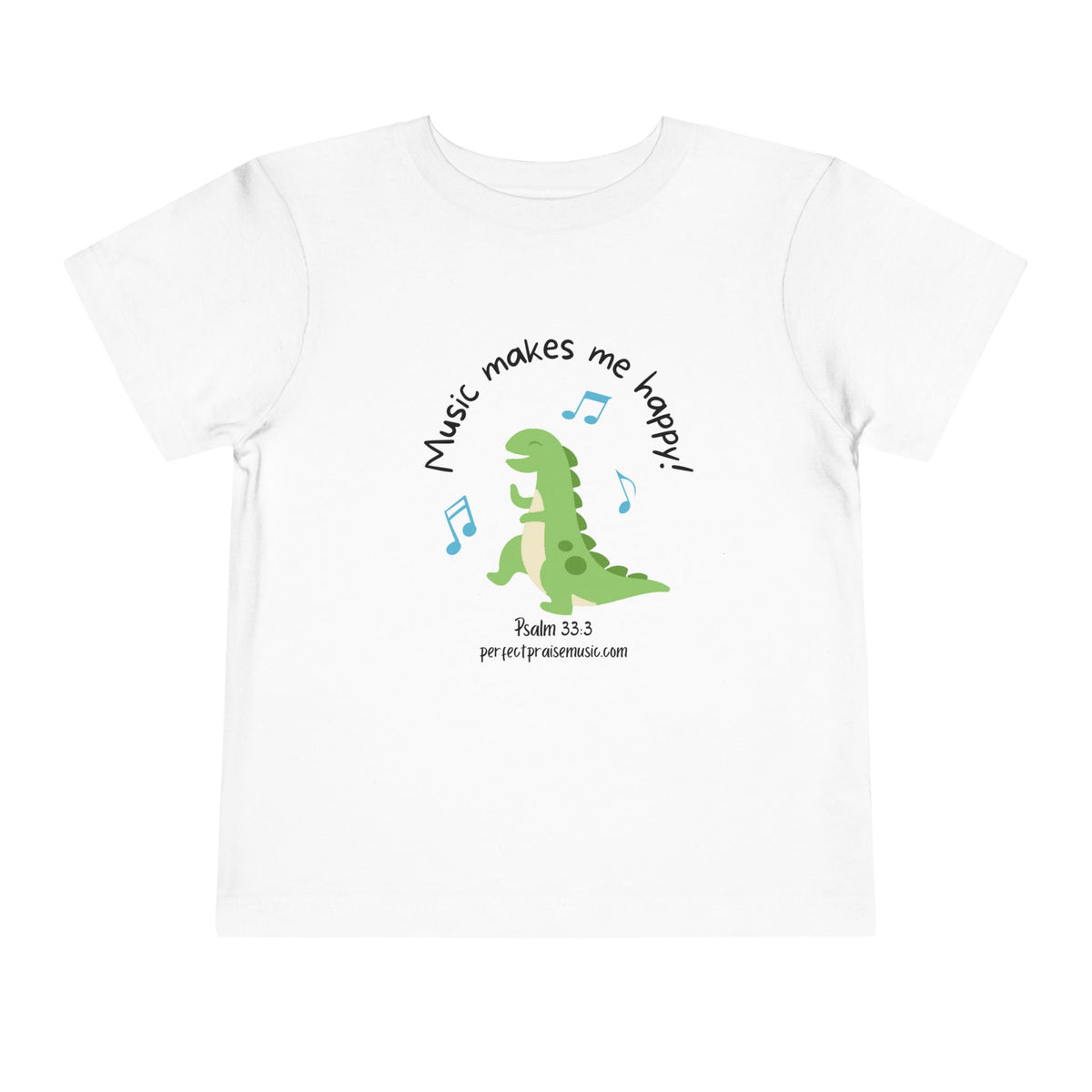 Music Makes Me Happy Toddler Short Sleeve Tee