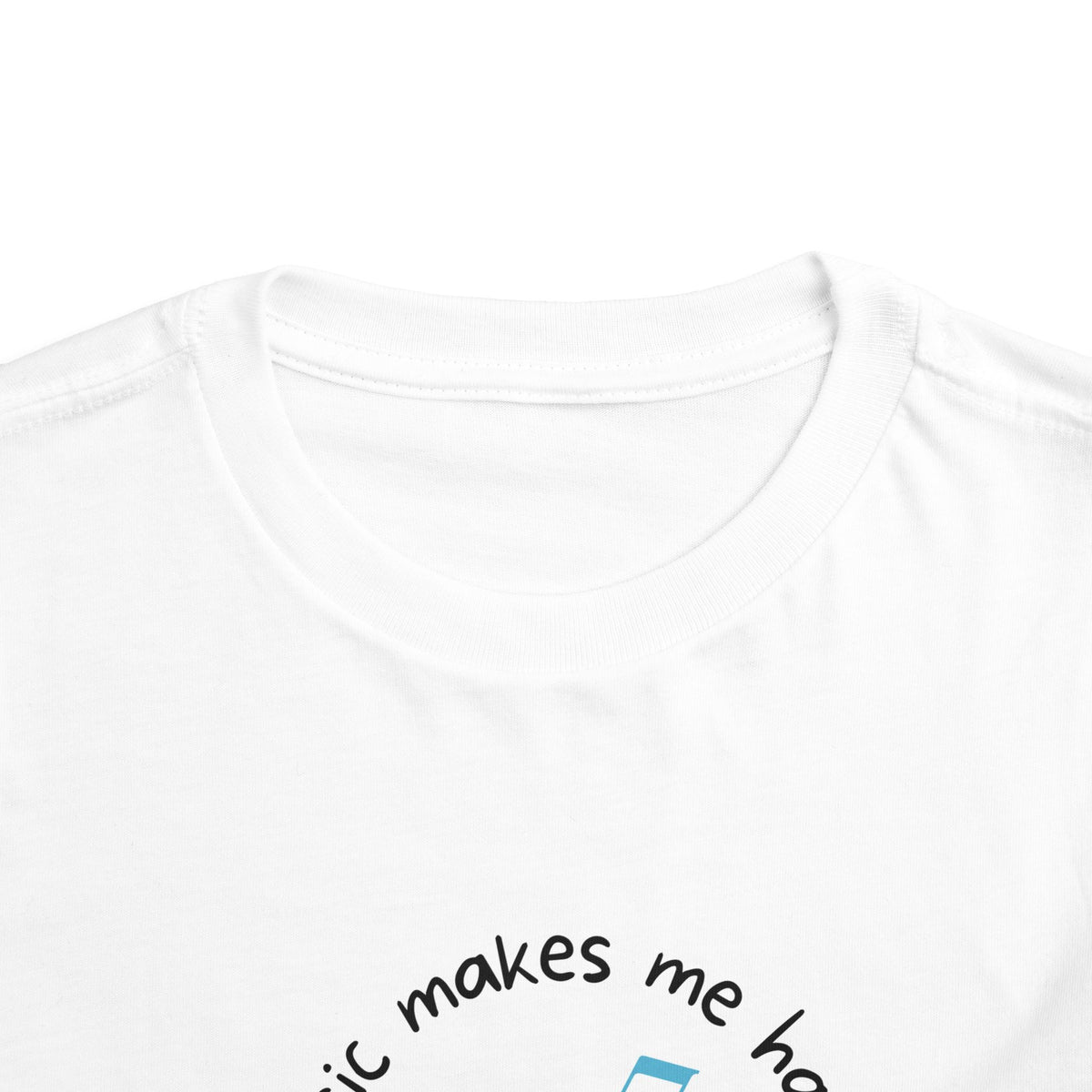 Music Makes Me Happy Toddler Short Sleeve Tee