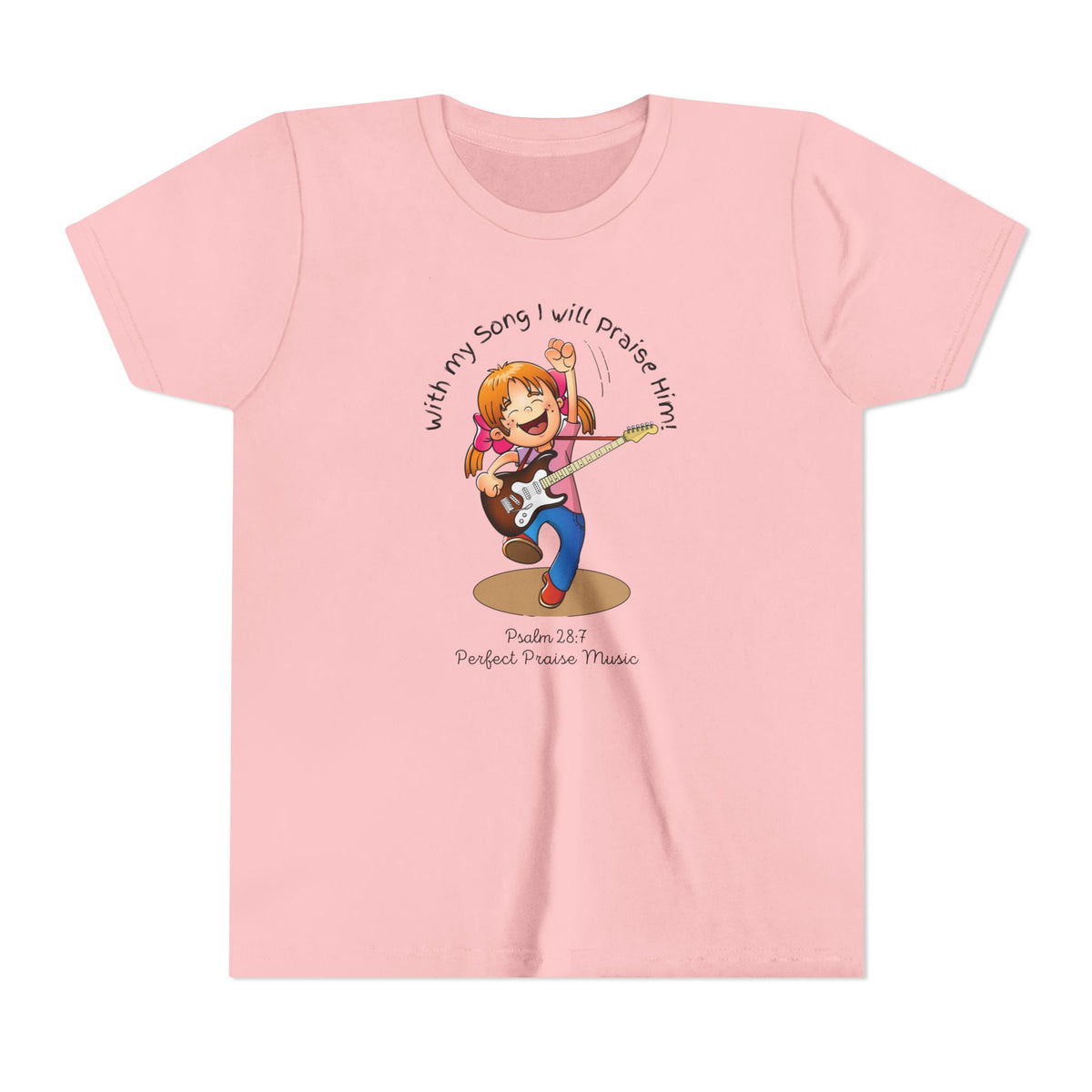 &quot;With My Song&quot; Girl Guitar Youth Worship Tee