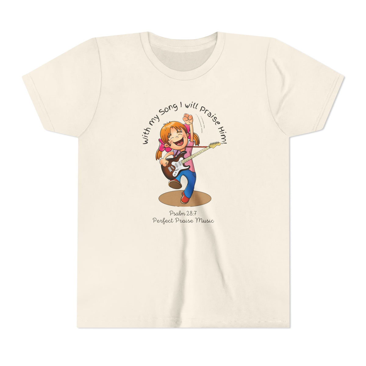 &quot;With My Song&quot; Girl Guitar Youth Worship Tee