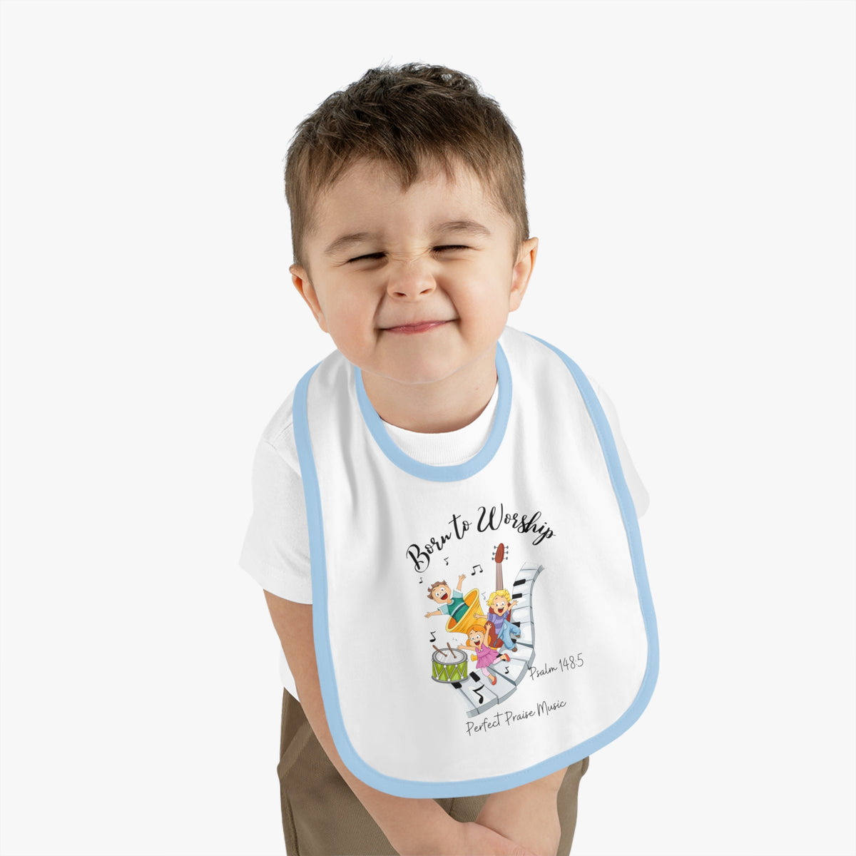 &quot;Born to Worship&quot; Baby Bib