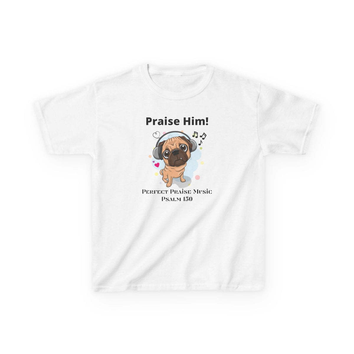 Praise Him Dog with Headphones Youth Worship Tee