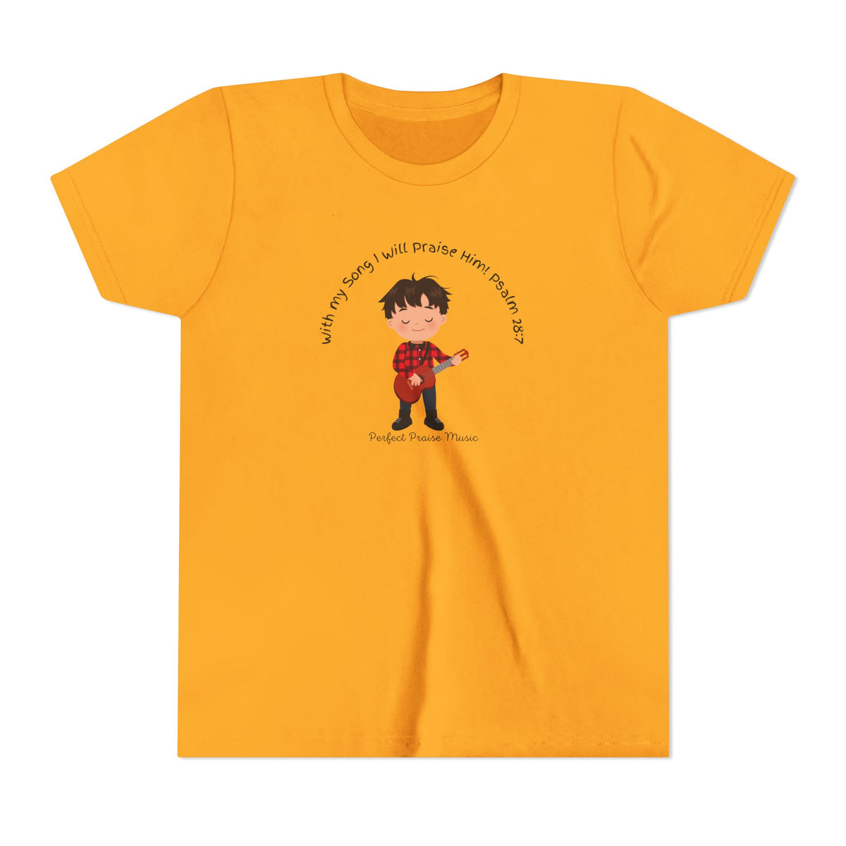 &quot;With My Song&quot; Boy Guitar Youth Worship Tee