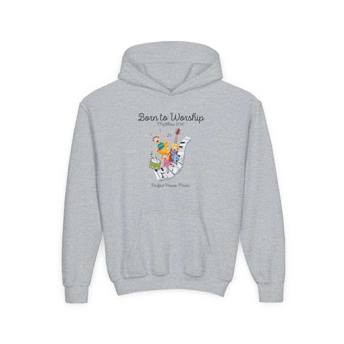 &quot;Born to Worship&quot; Youth Hooded Sweatshirt