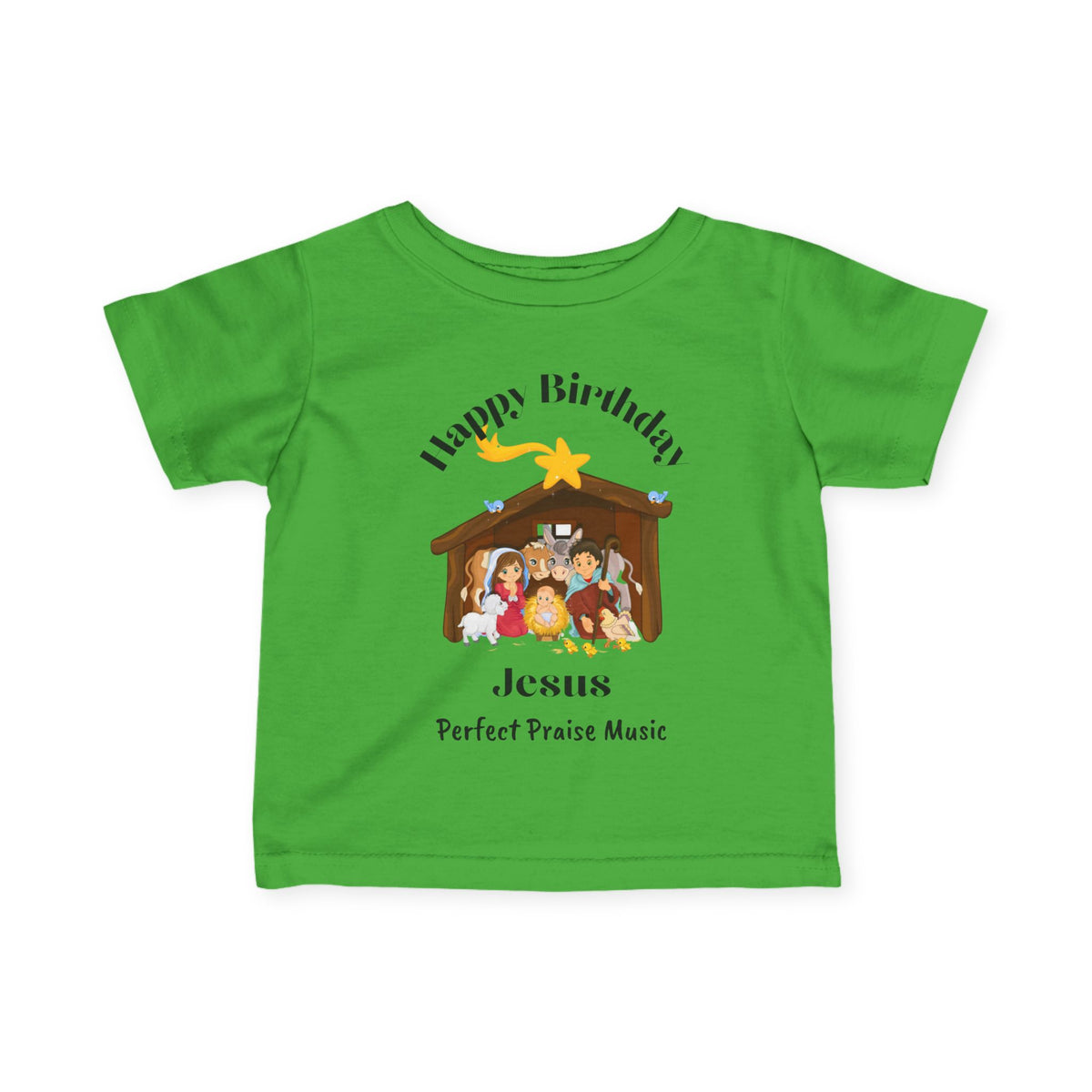 R &quot;Happy Birthday Jesus&quot; Baby/Toddler Tee (Black Font)