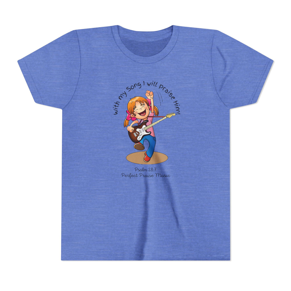 &quot;With My Song&quot; Girl Guitar Youth Worship Tee