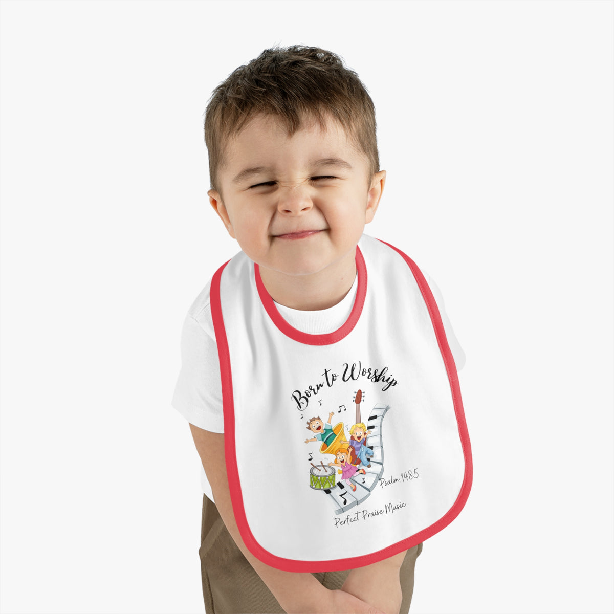 &quot;Born to Worship&quot; Baby Bib