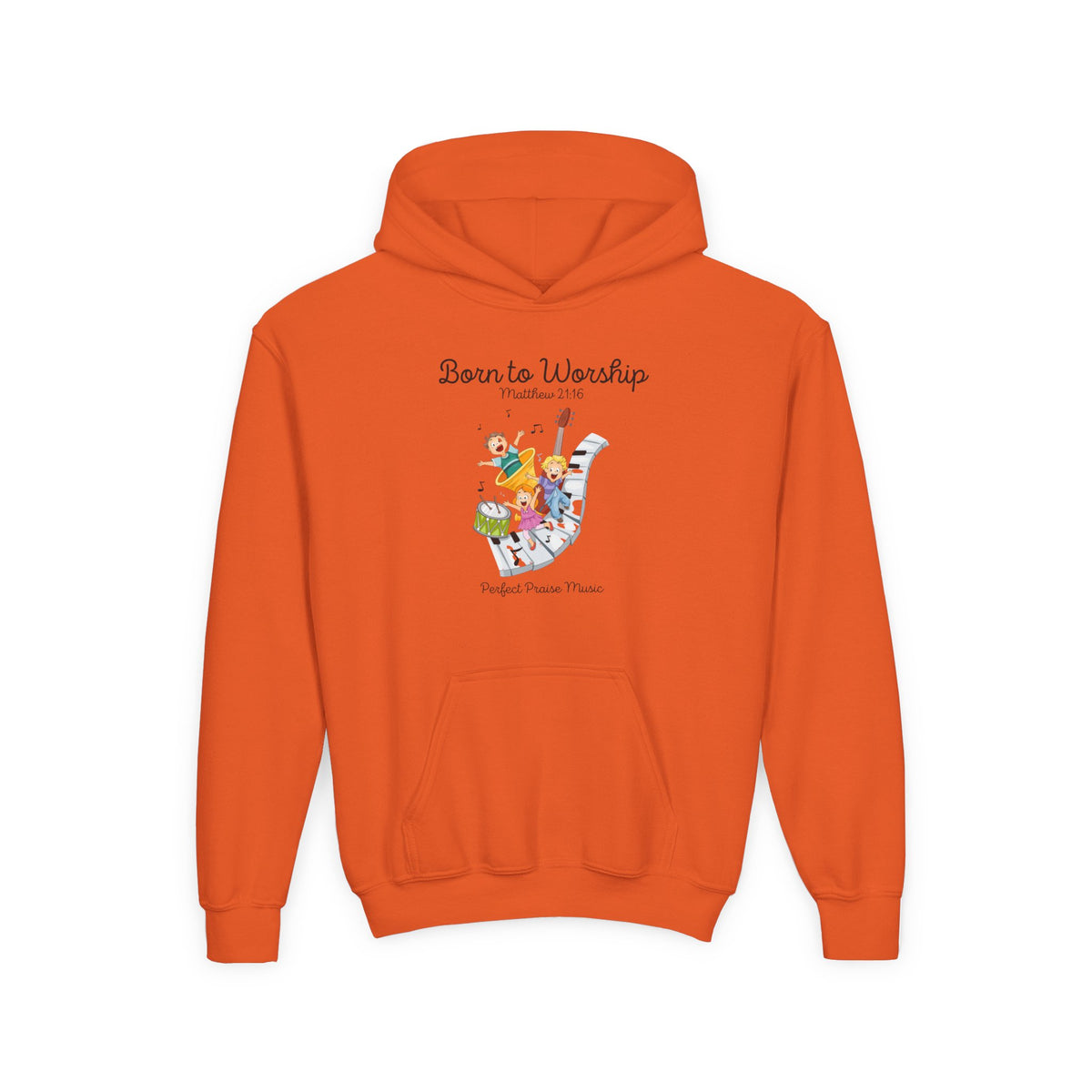 &quot;Born to Worship&quot; Youth Hooded Sweatshirt
