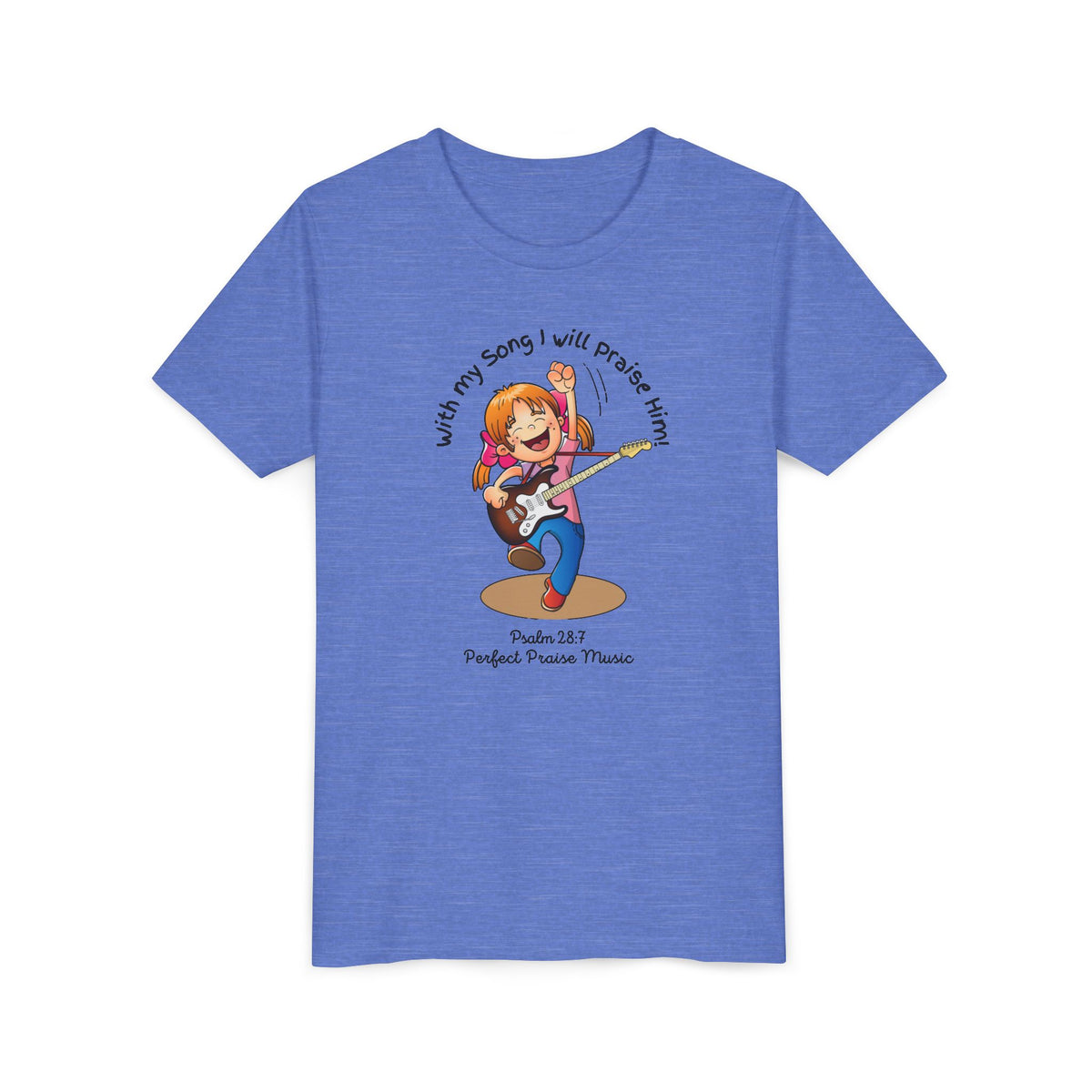 &quot;With My Song&quot; Girl Guitar Youth Worship Tee