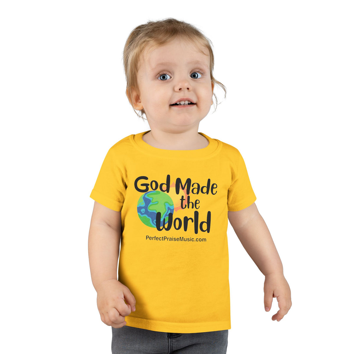God Made the World toddler tee