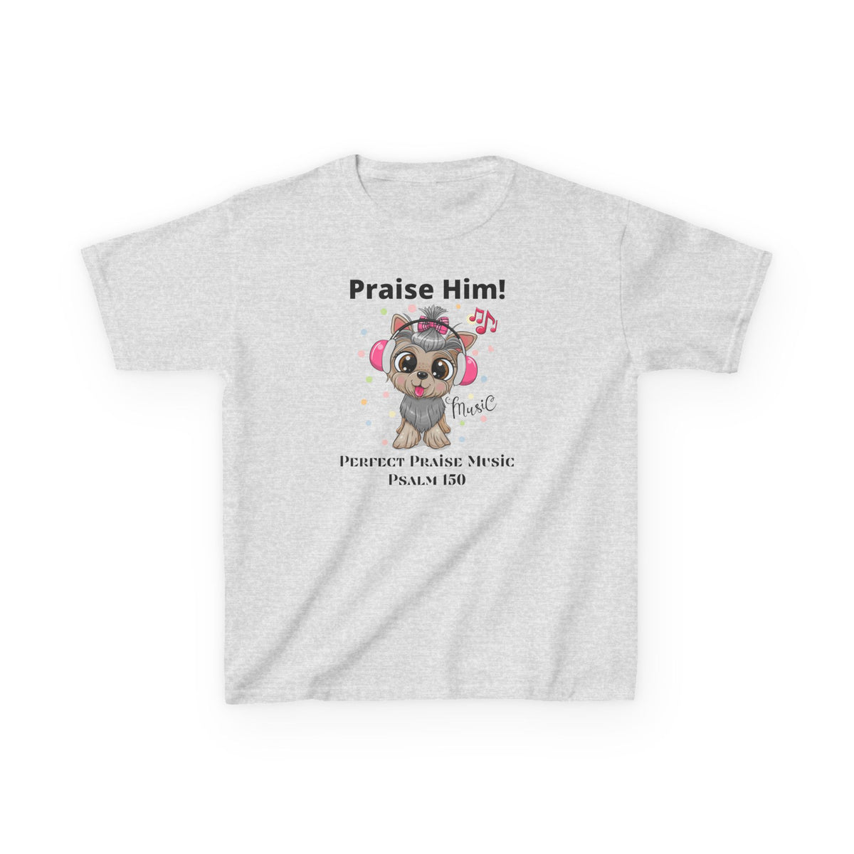 Praise Him Dog with Headphones Youth Worship Tee