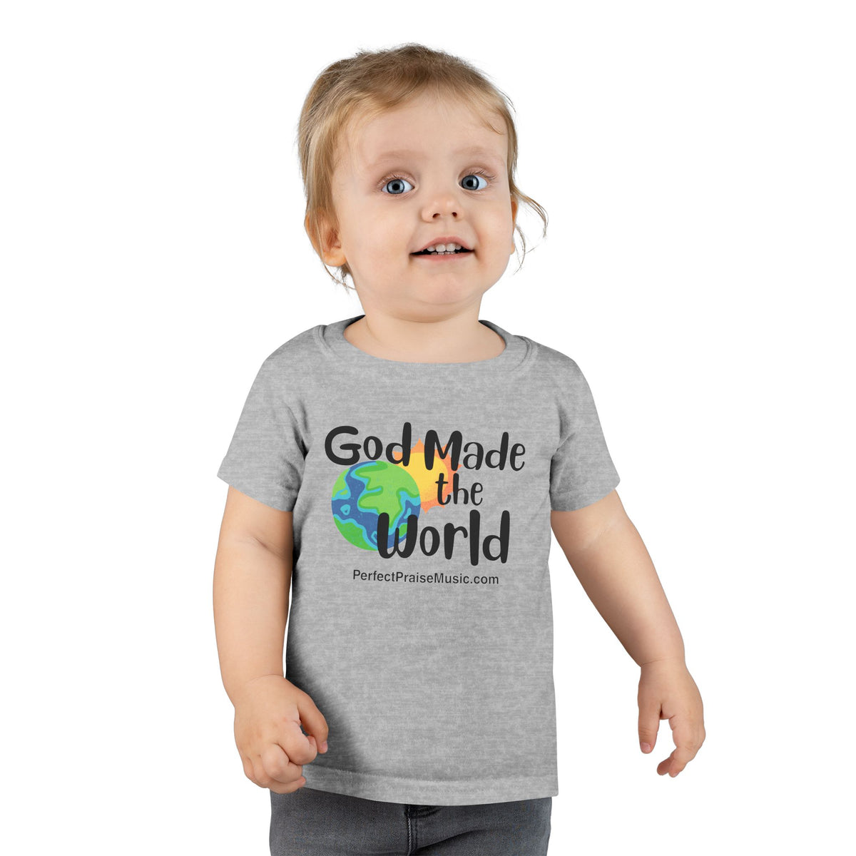 God Made the World toddler tee