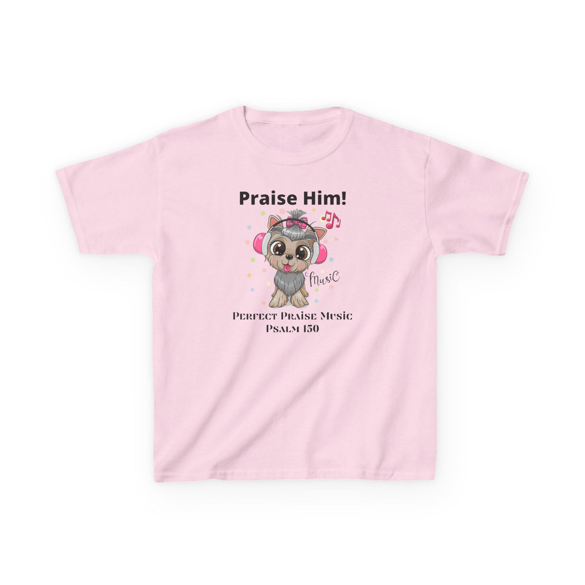 Praise Him Dog with Headphones Youth Worship Tee