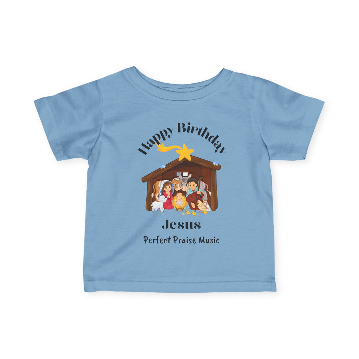 R &quot;Happy Birthday Jesus&quot; Baby/Toddler Tee (Black Font)