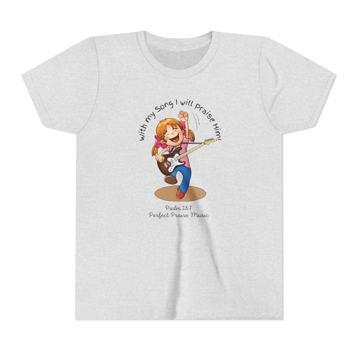 &quot;With My Song&quot; Girl Guitar Youth Worship Tee