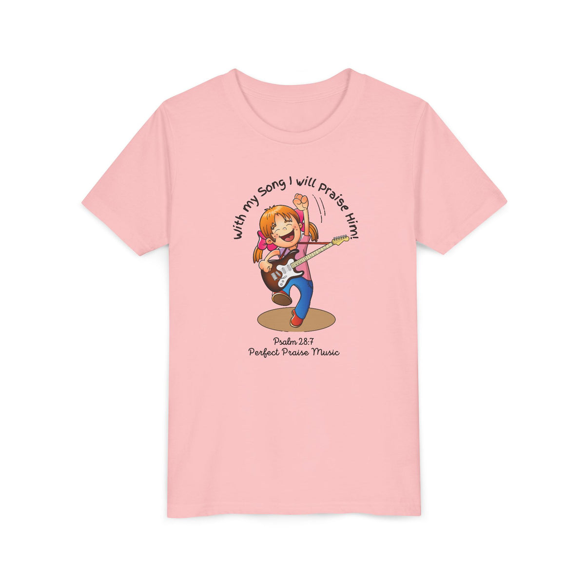 &quot;With My Song&quot; Girl Guitar Youth Worship Tee