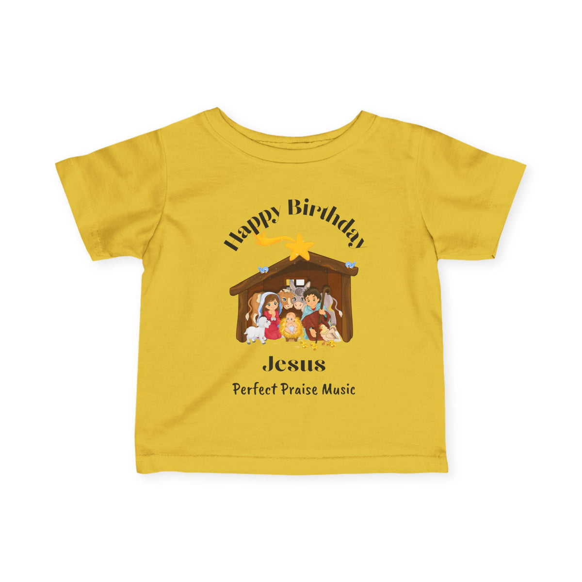 R &quot;Happy Birthday Jesus&quot; Baby/Toddler Tee (Black Font)