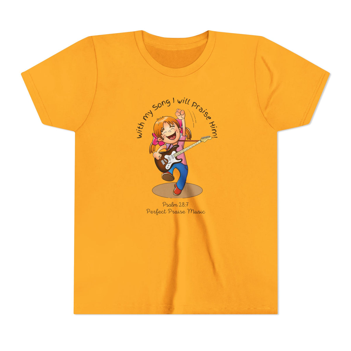 &quot;With My Song&quot; Girl Guitar Youth Worship Tee