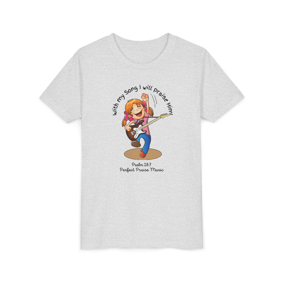 &quot;With My Song&quot; Girl Guitar Youth Worship Tee
