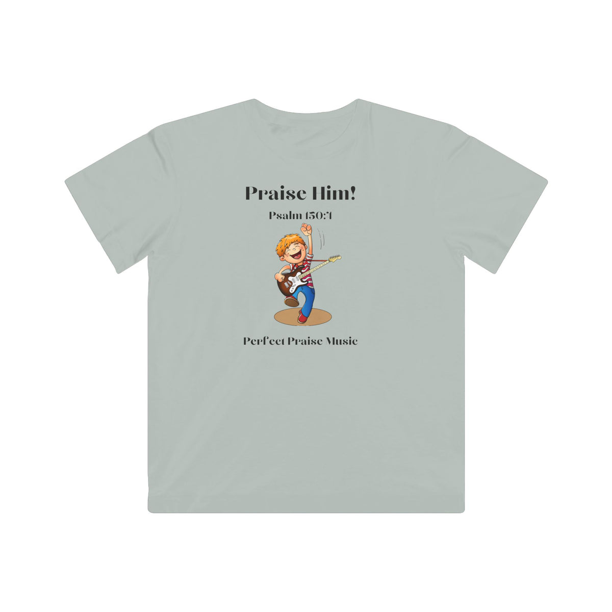 &quot;Praise Him with the Strings&quot; Psalm 150:4 Boy&#39;s Guitar Fine Jersey Tee
