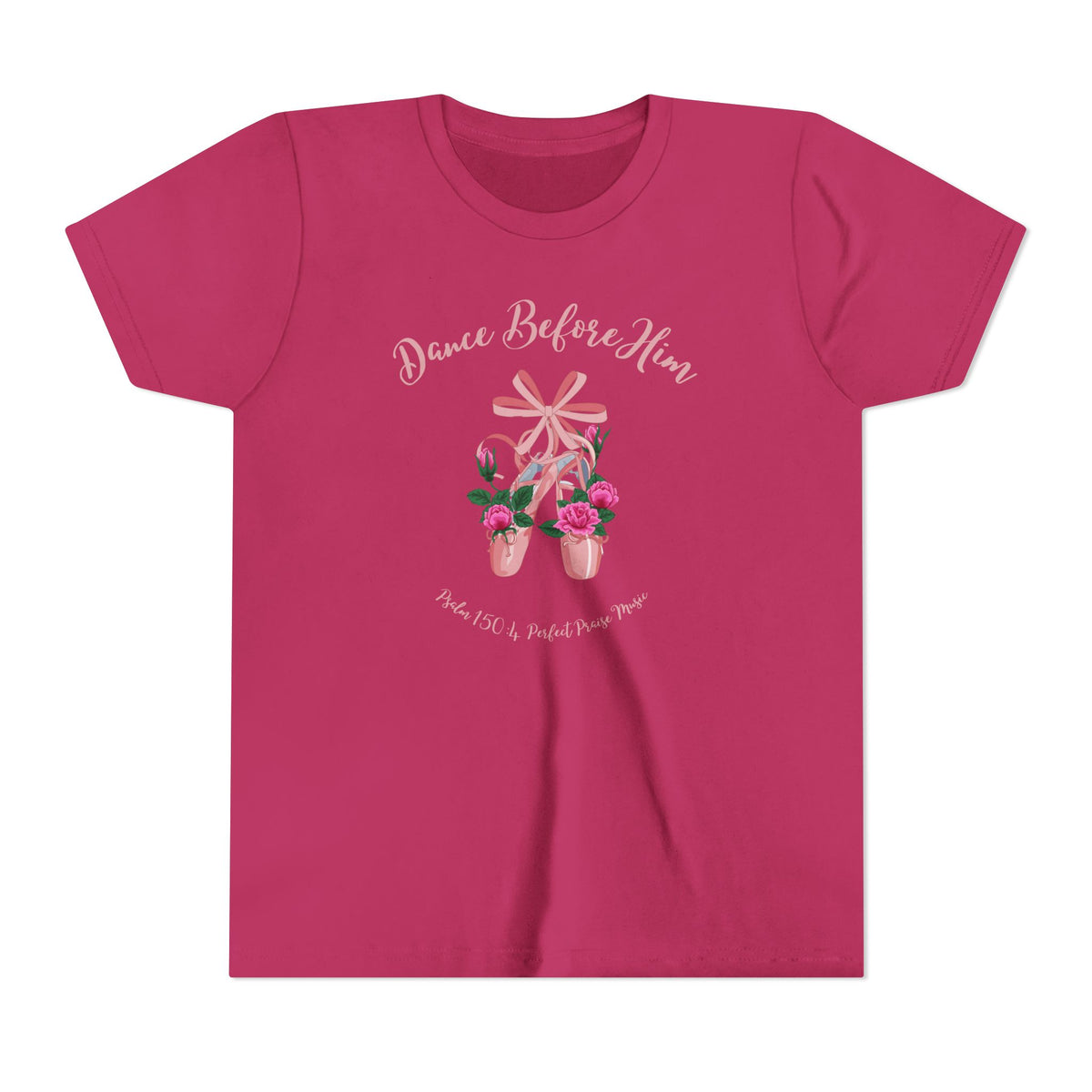 Dance Before Him Ballet Slippers Worship Youth Short Sleeve Tee