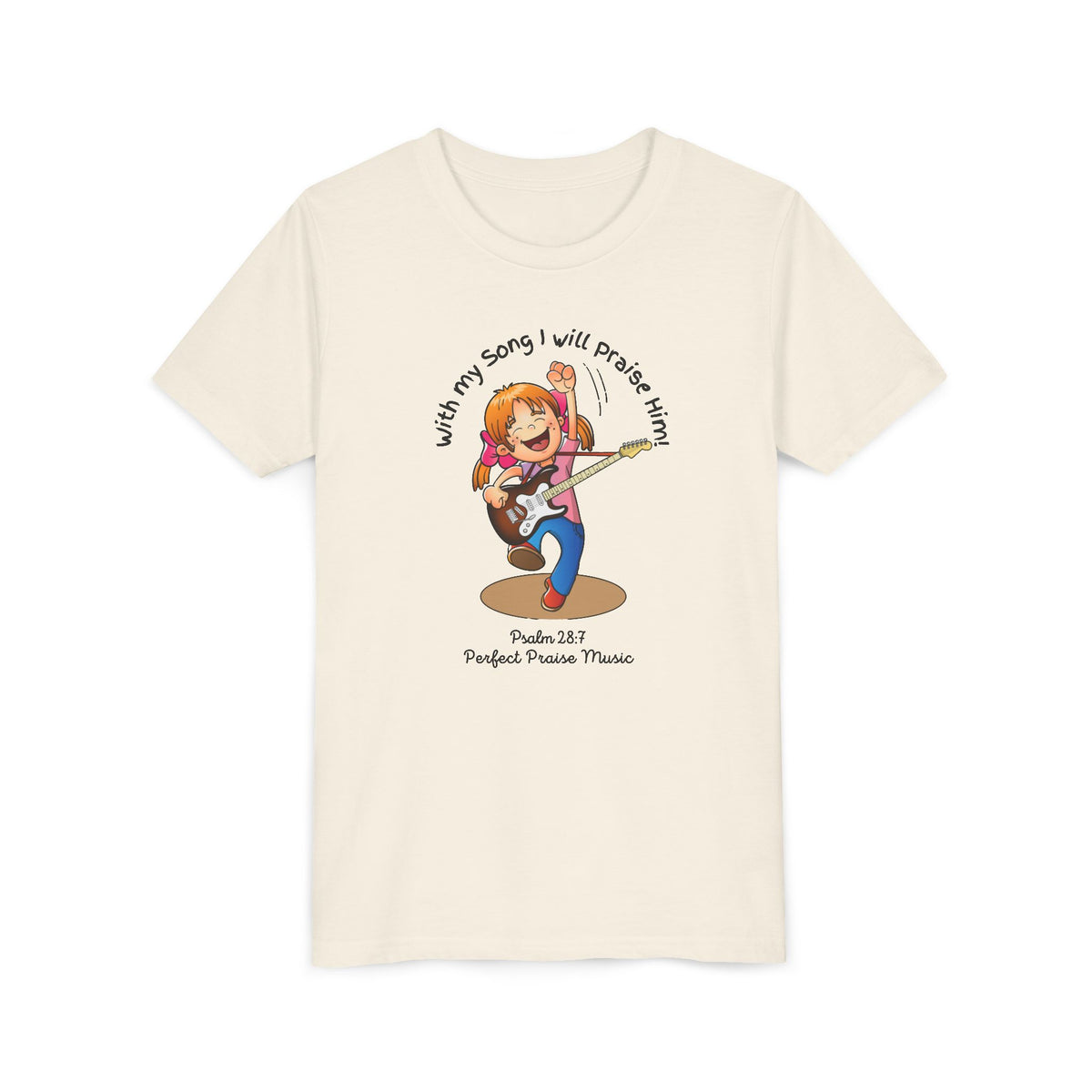 &quot;With My Song&quot; Girl Guitar Youth Worship Tee