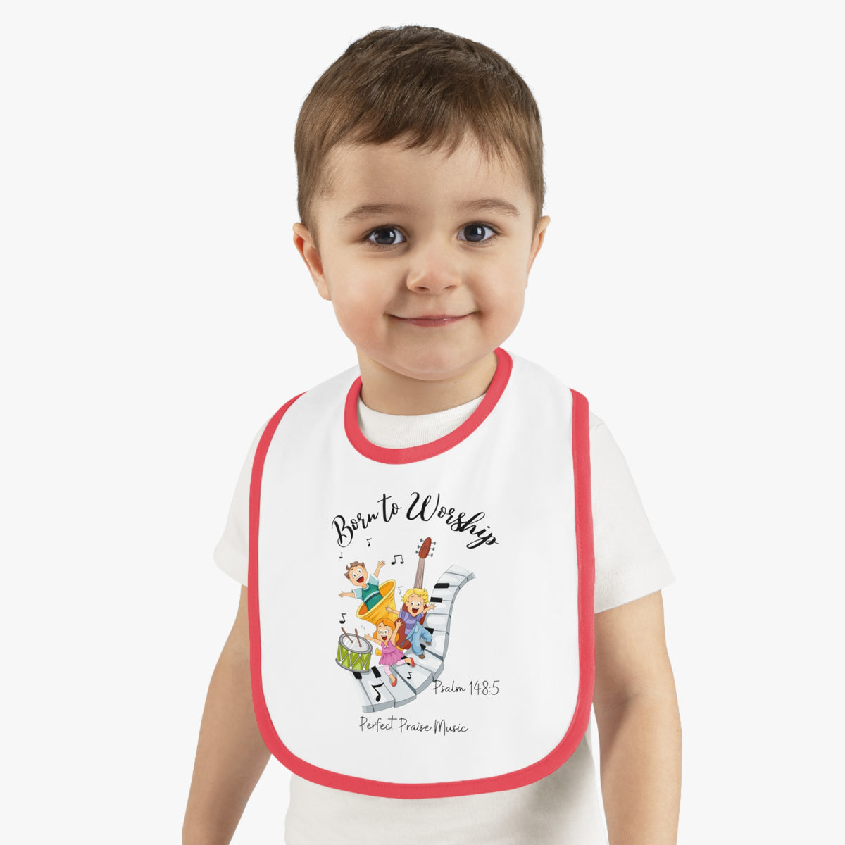 &quot;Born to Worship&quot; Baby Bib