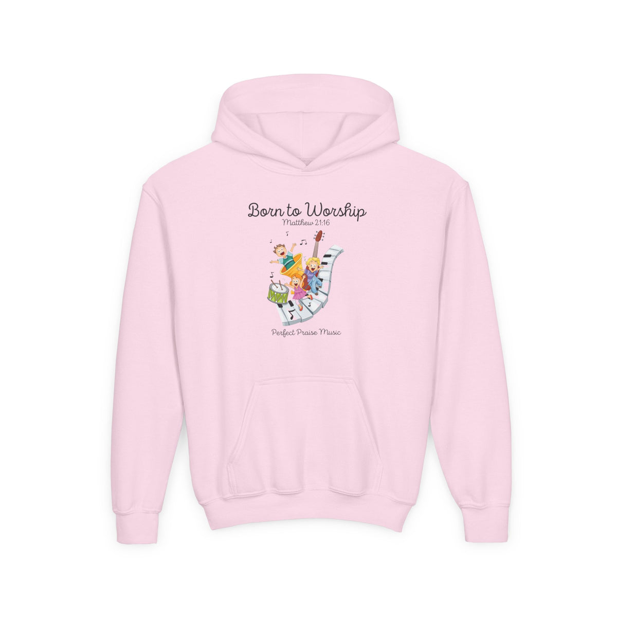 &quot;Born to Worship&quot; Youth Hooded Sweatshirt