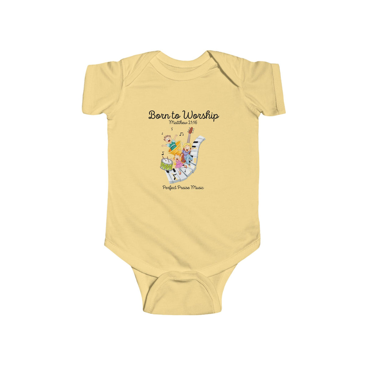 &quot;Born to Worship&quot; Baby Bodysuit