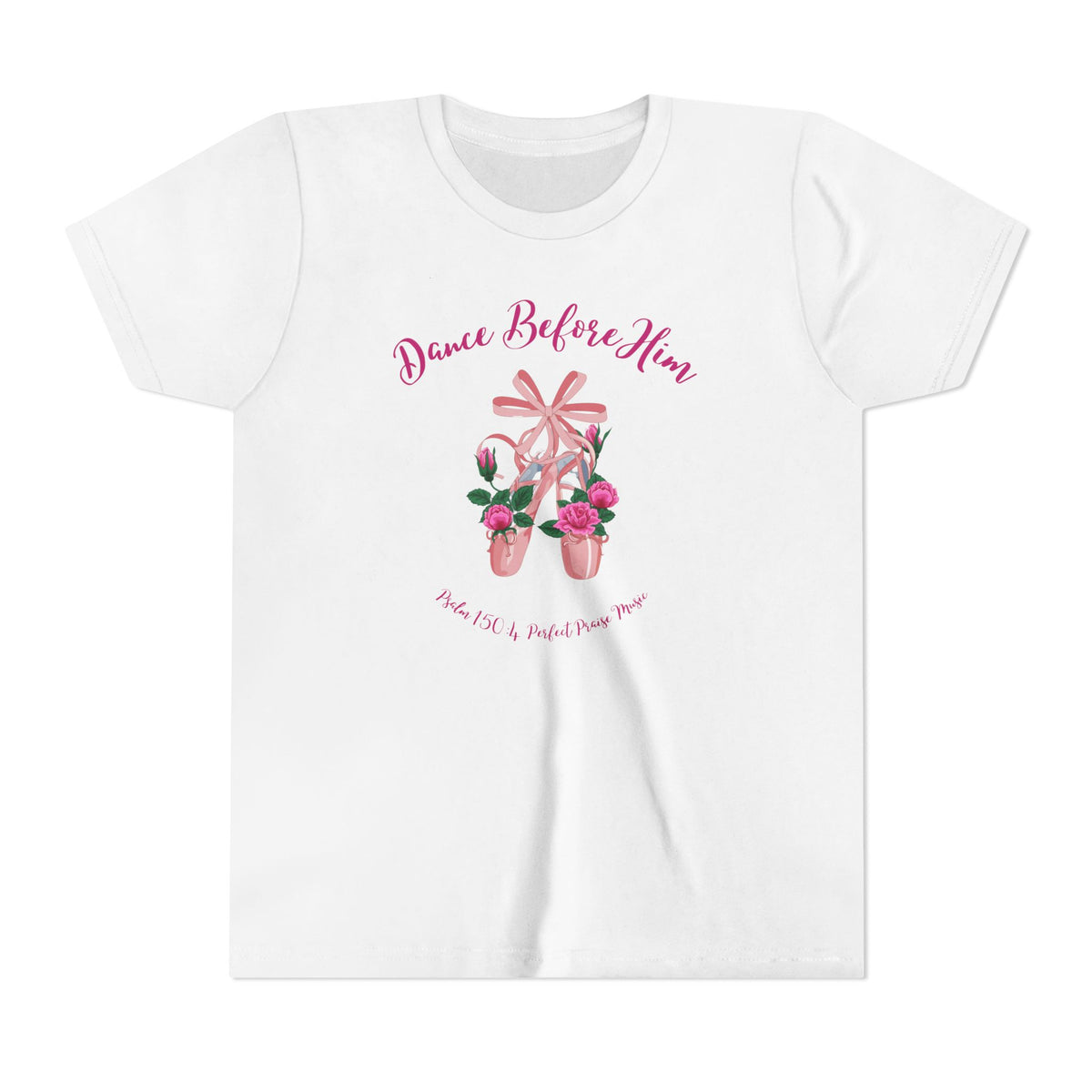 Dance Before Him Ballet Slippers Worship Youth Short Sleeve Tee