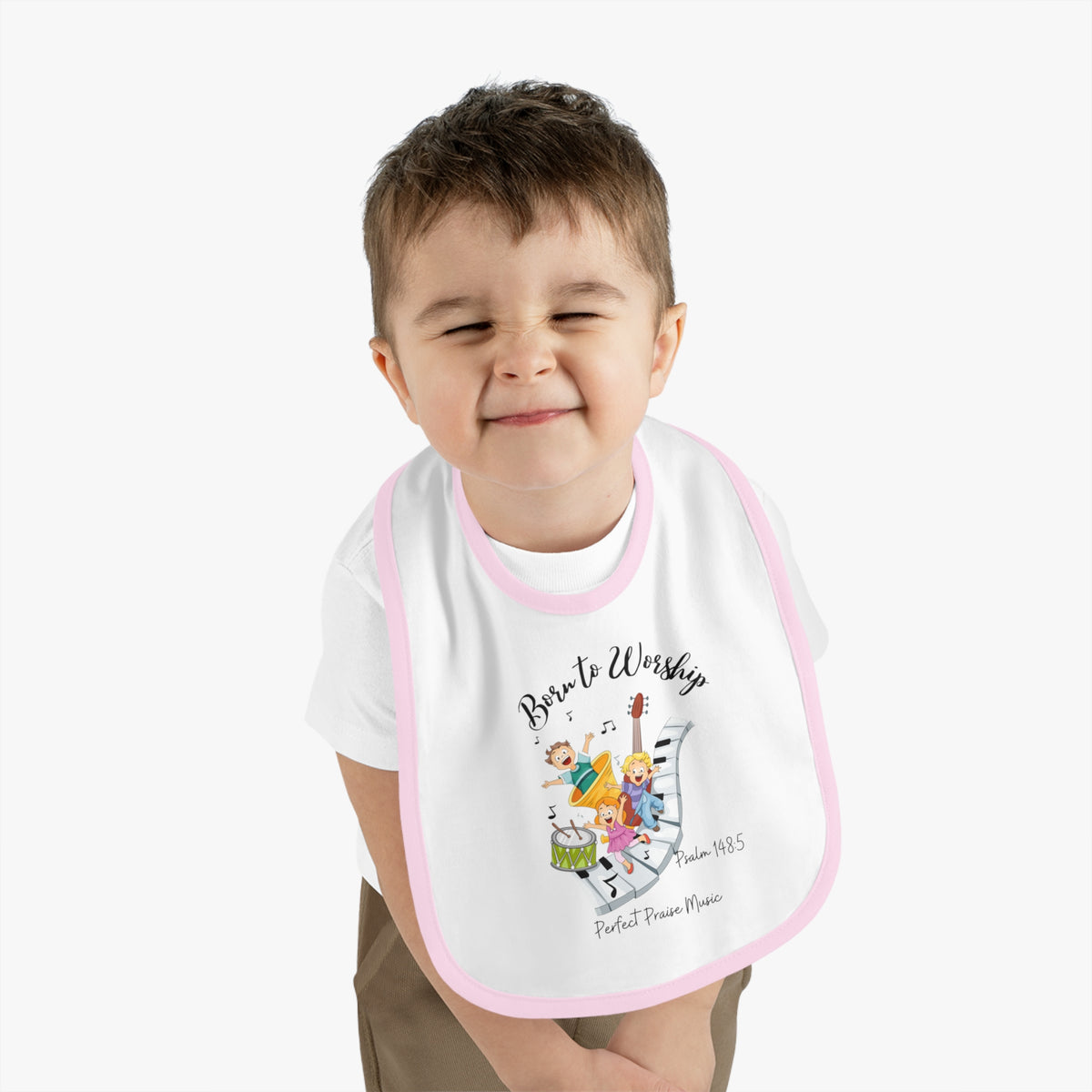 &quot;Born to Worship&quot; Baby Bib