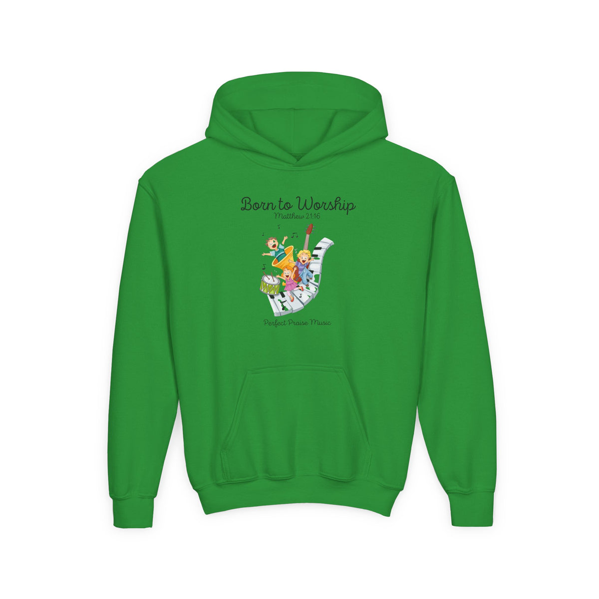 &quot;Born to Worship&quot; Youth Hooded Sweatshirt