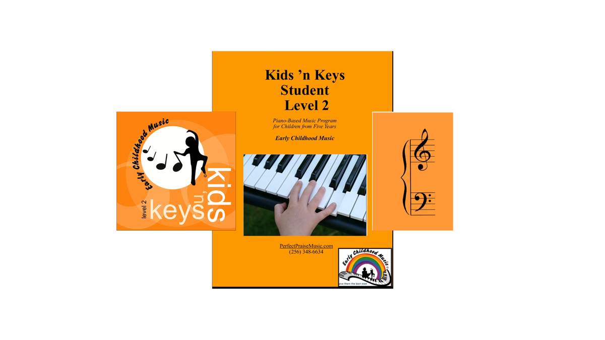 Kids N Keys Level 2 Student Book, HomePlay Sheets and Flashcard Bundle
