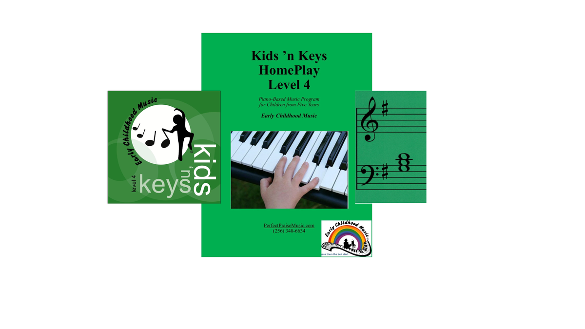 Kids N Keys Level 4 Student Book, HomePlay Sheets and Flashcard Bundle
